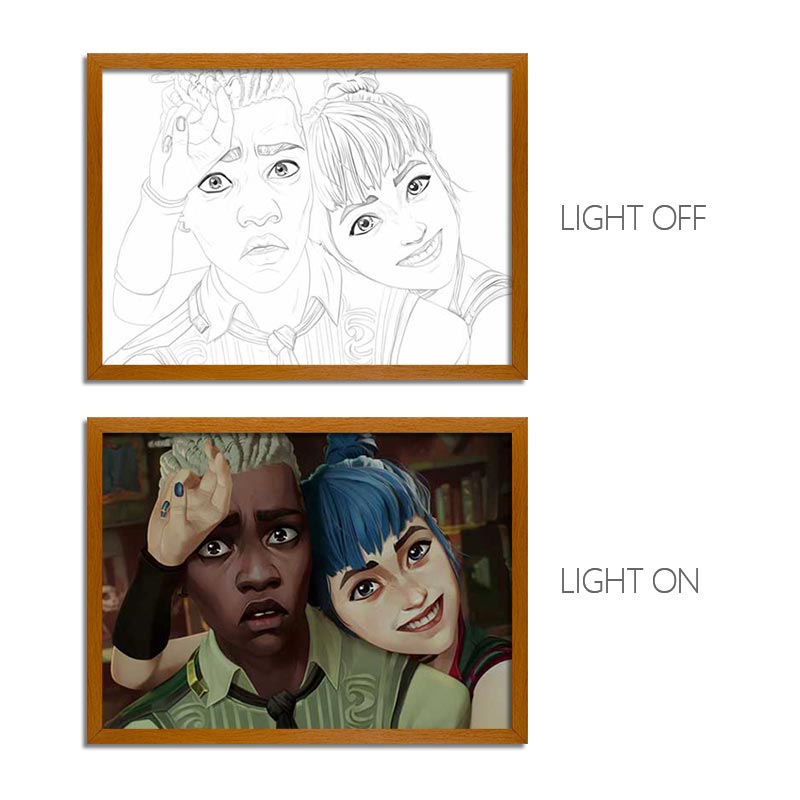 Arcane Anime Light Box – LED Light Painting Photo Frame Wall Art