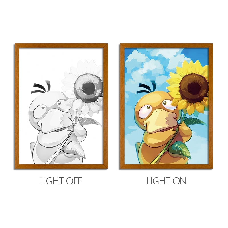 Pokemon Anime Light Box – LED Light Painting Frame Glowing Wall Art for Fans & Gamers