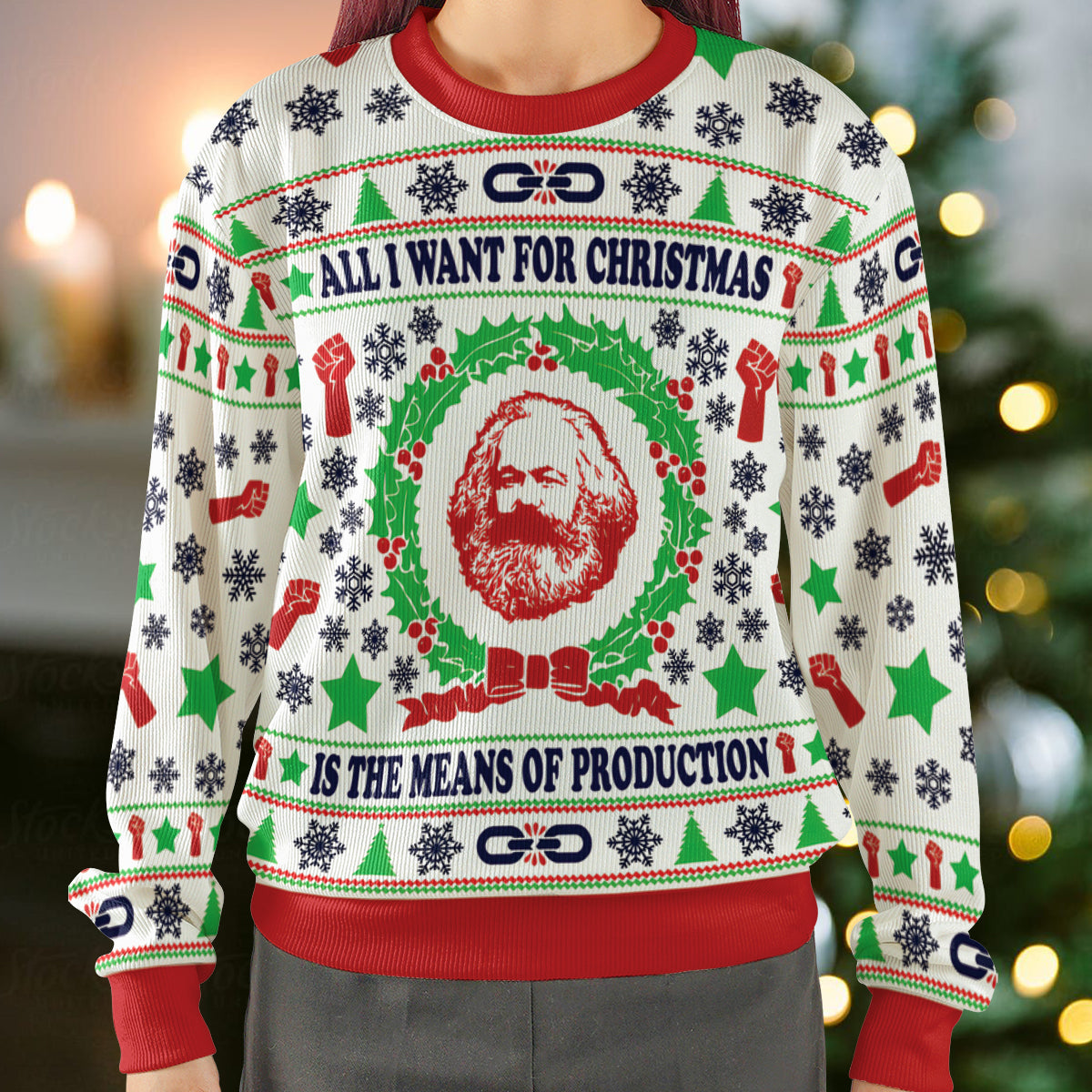 The Means Of Production Ugly Christmas Sweatshirt