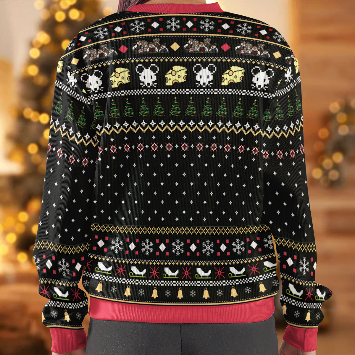No Cheese For Us Meeces Ugly Christmas Sweatshirt