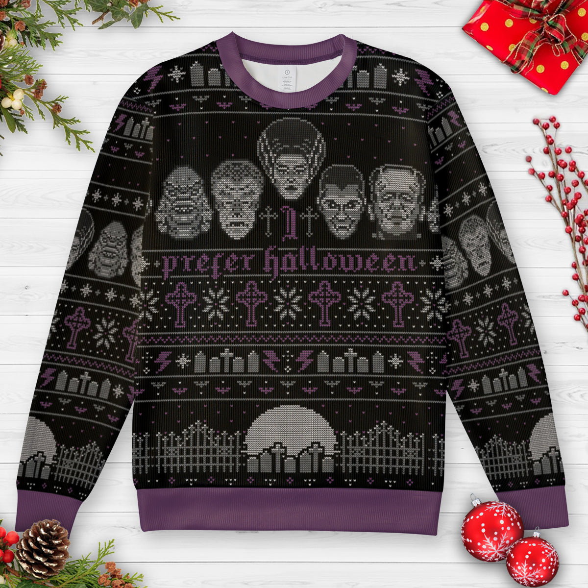 Prefer Halloween Ugly Christmas Sweatshirt