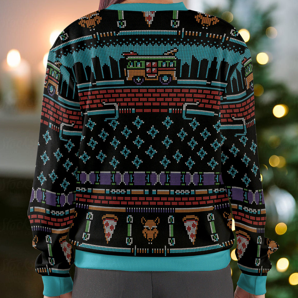 Cowabunga Dude Ugly Christmas Sweatshirt
