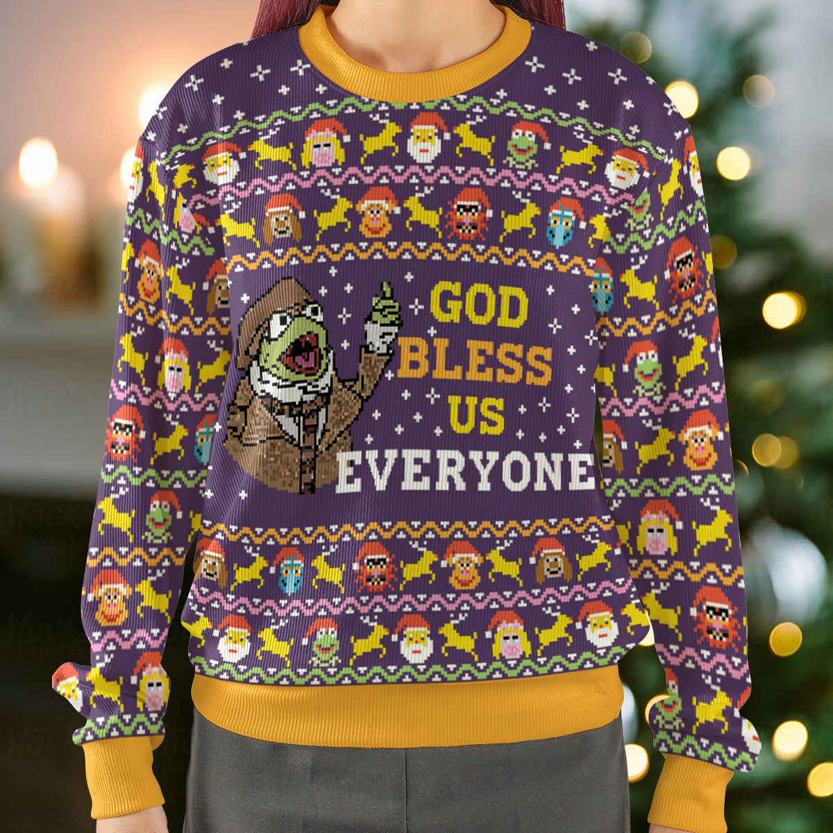 God Bless Us Everyone Ugly Christmas Sweatshirt