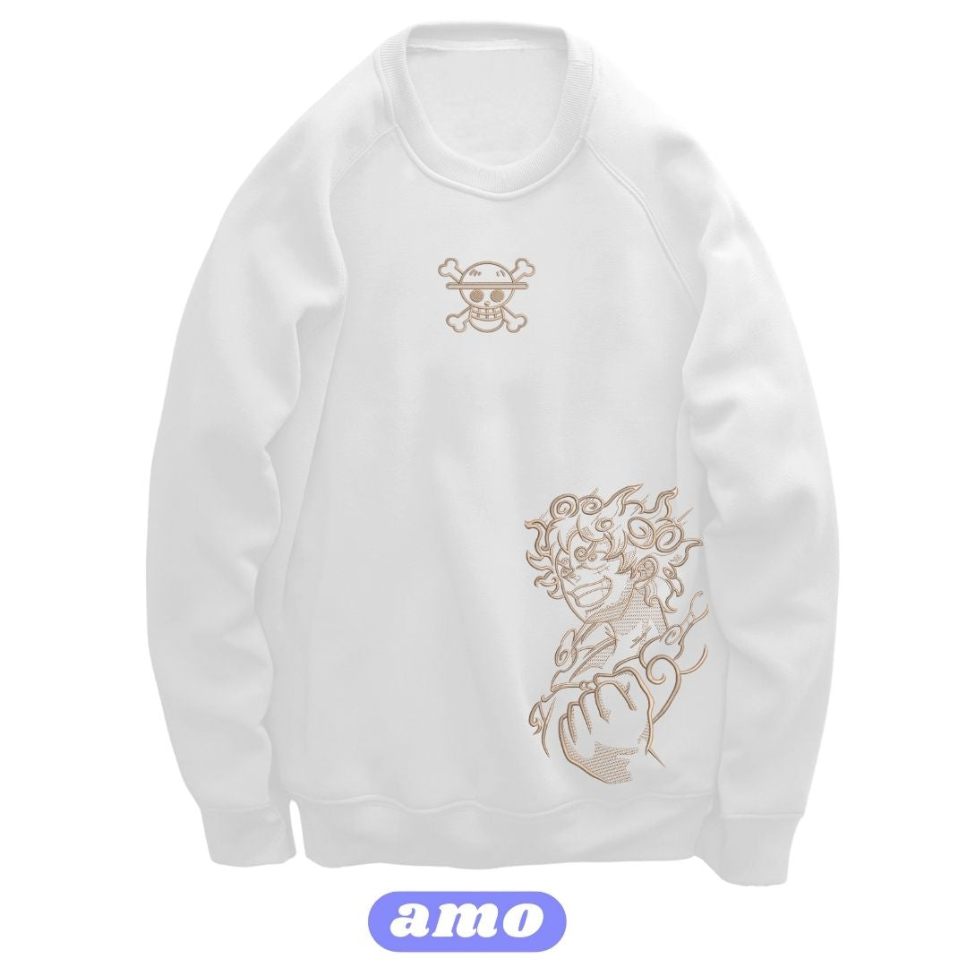 Luffy gear 5 One Piece Embroidered Sweater