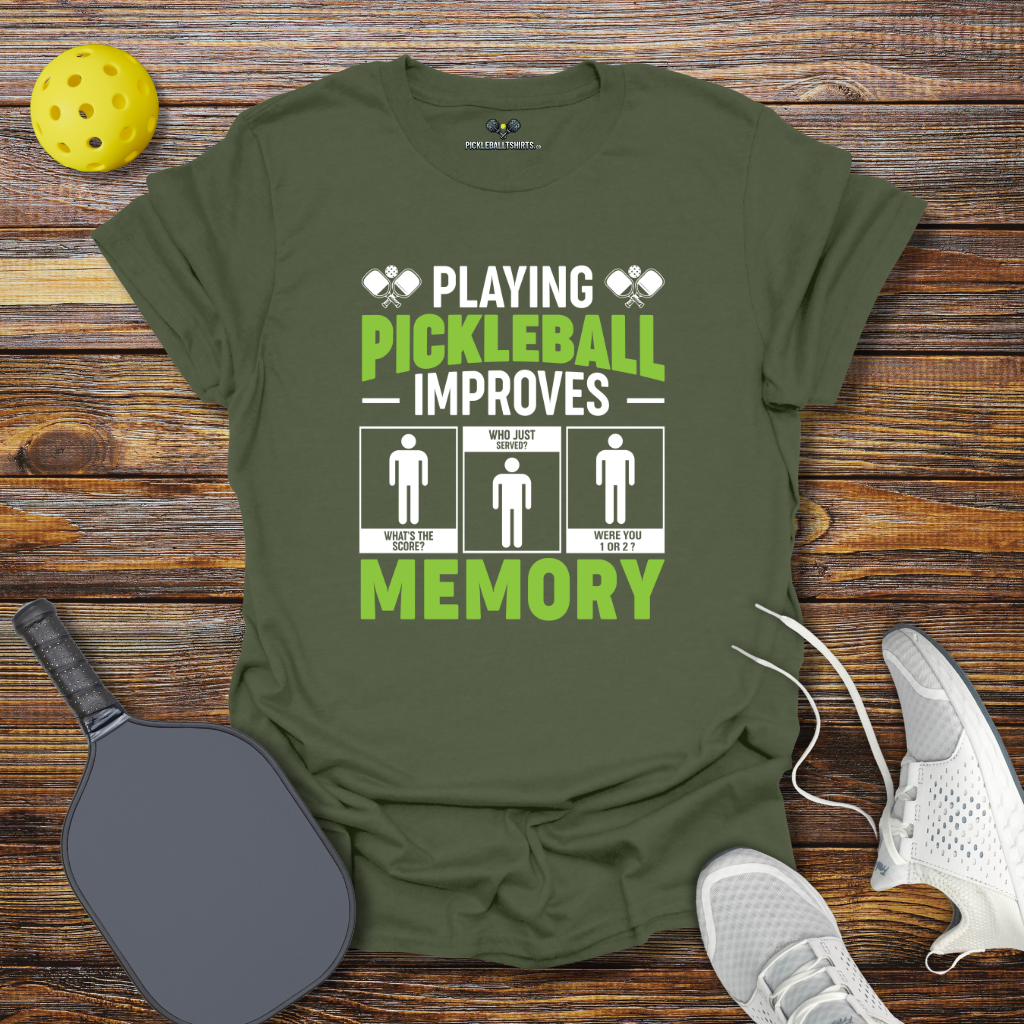 Funny Pickleball Shirt – Playing Pickleball Improves Memory T-Shirt