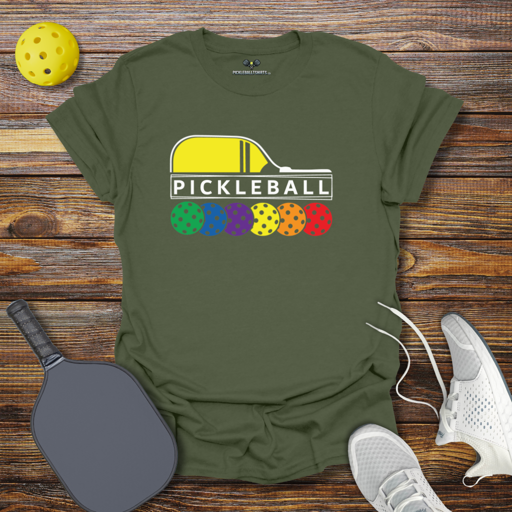 Funny Pickleball Shirt – Pickleball Colored Balls T-Shirt