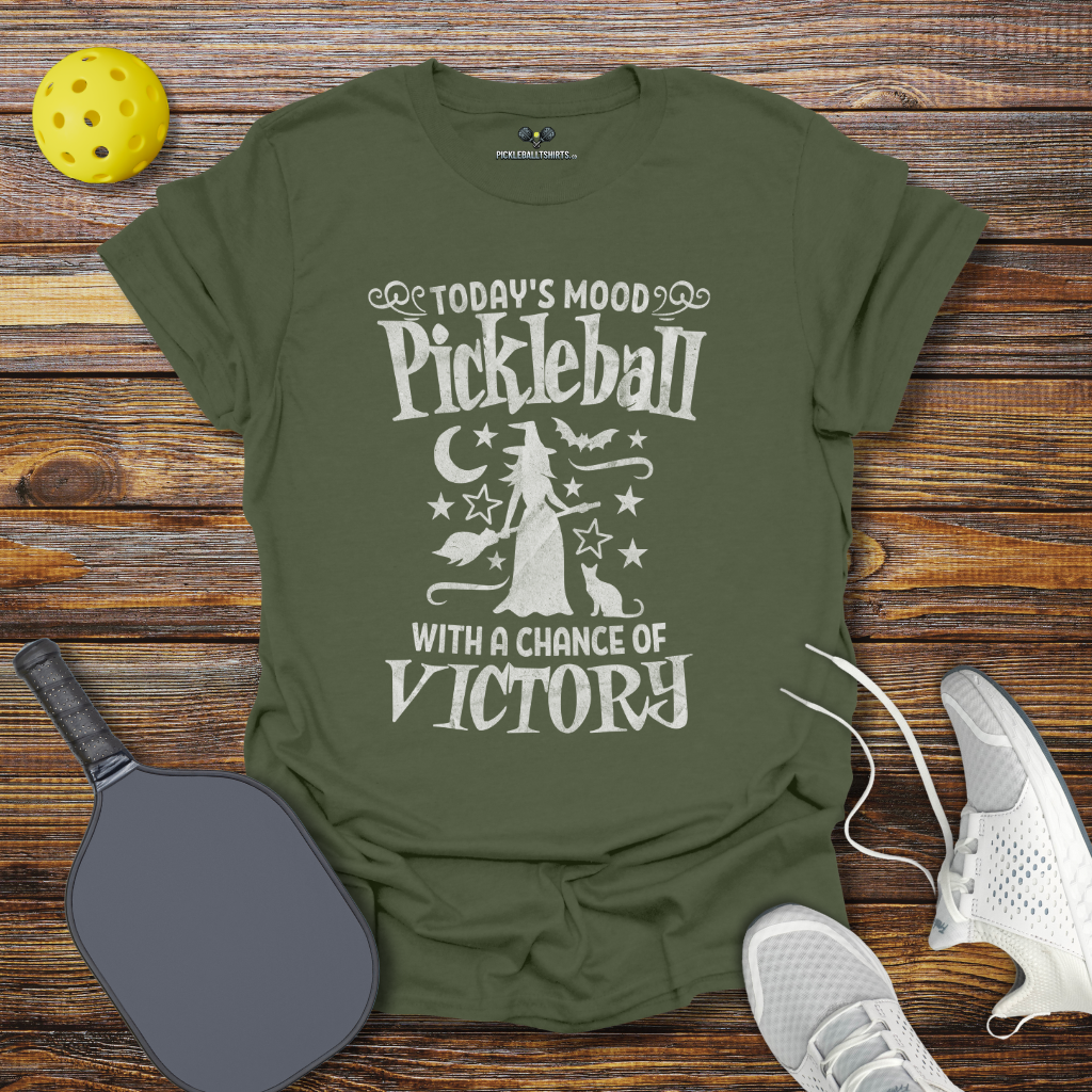 Funny Pickleball Shirt – Today's Mood Pickleball With a Chance of Victory Halloween T-Shirt