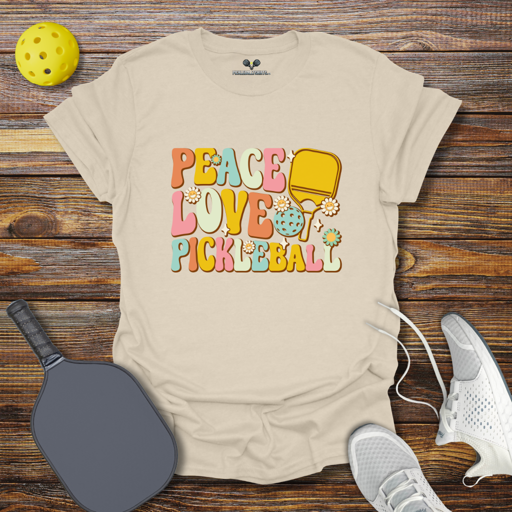 Funny Pickleball Shirt – Peace Love Pickleball T-Shirt