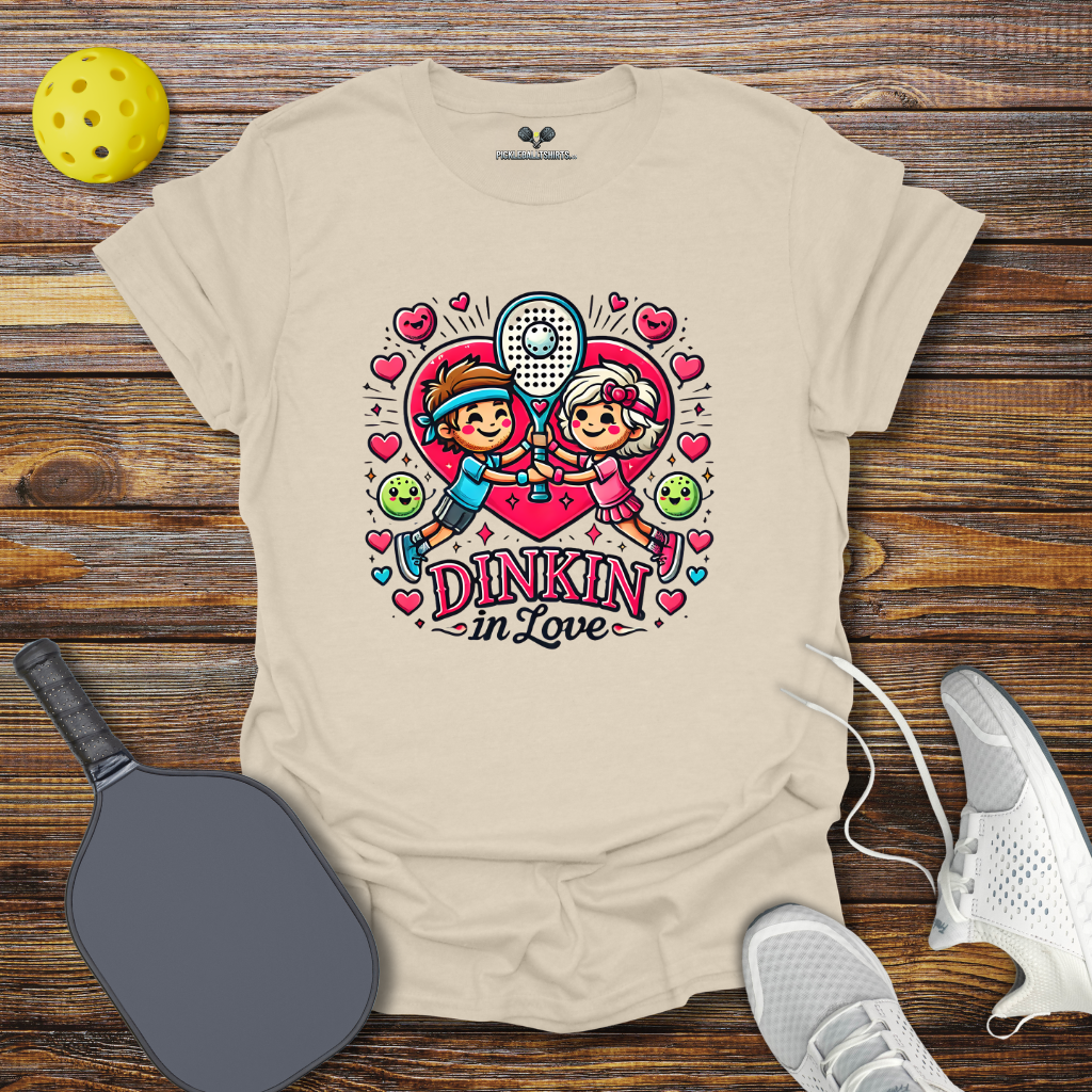 Funny Pickleball Shirt – Dinkin in Love Valentine T-Shirt