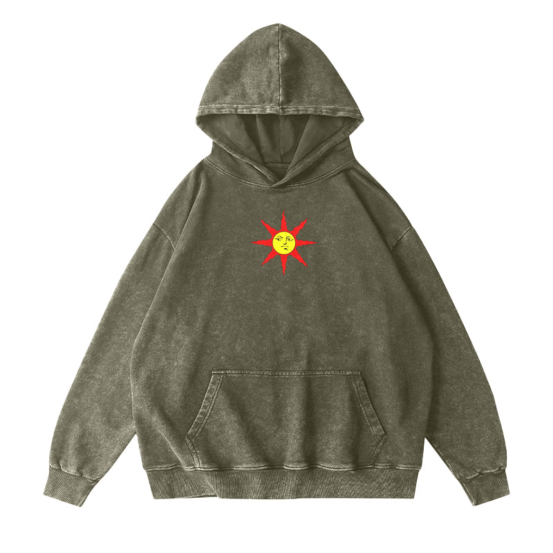 Praise The Sun Unisex Washed Hoodie