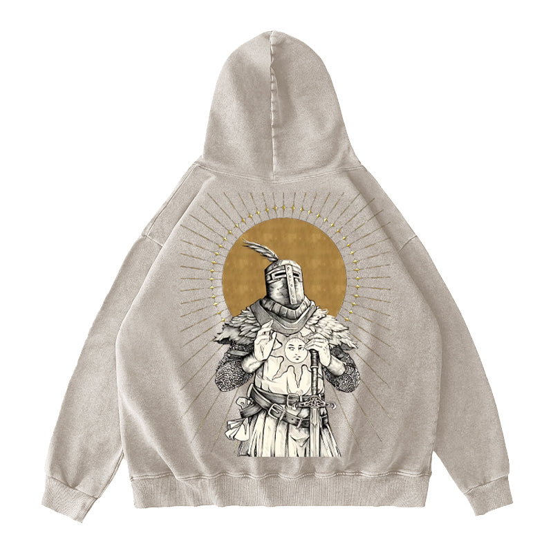 Praise The Sun Unisex Washed Hoodie