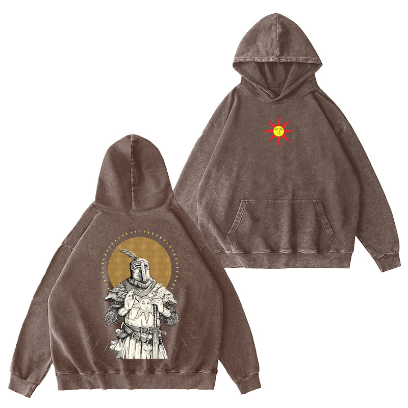 Praise The Sun Unisex Washed Hoodie