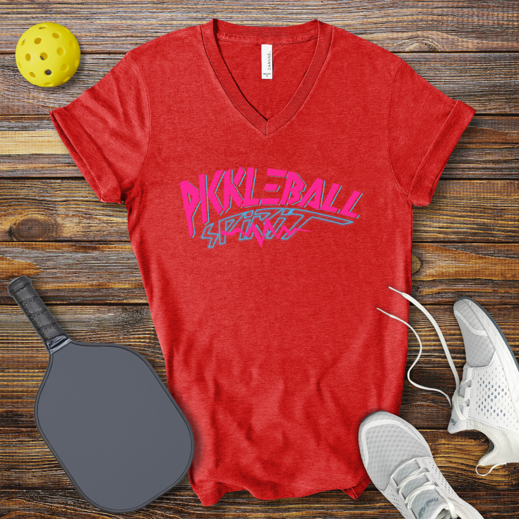 Funny Pickleball Shirt – Pickleball Spirit V-Neck T-shirt
