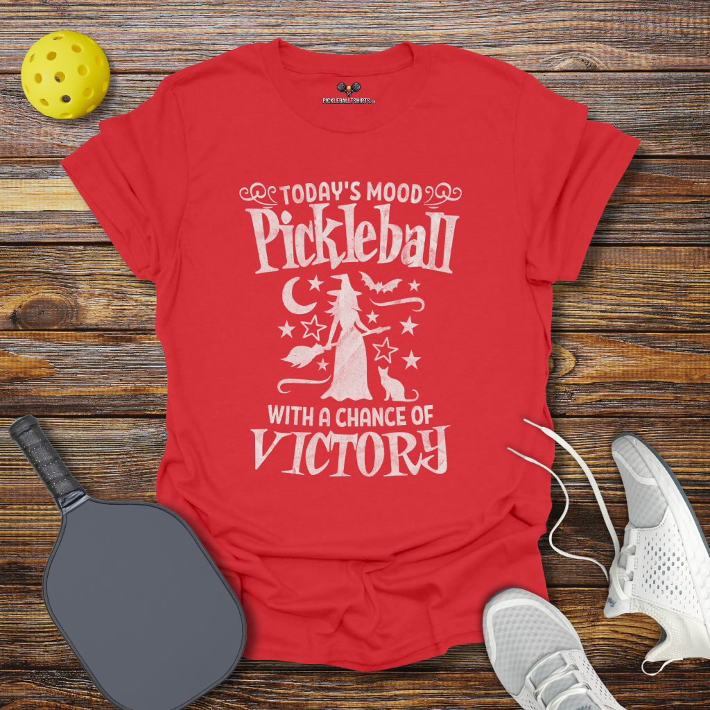 Funny Pickleball Shirt – Today's Mood Pickleball With a Chance of Victory Halloween T-Shirt
