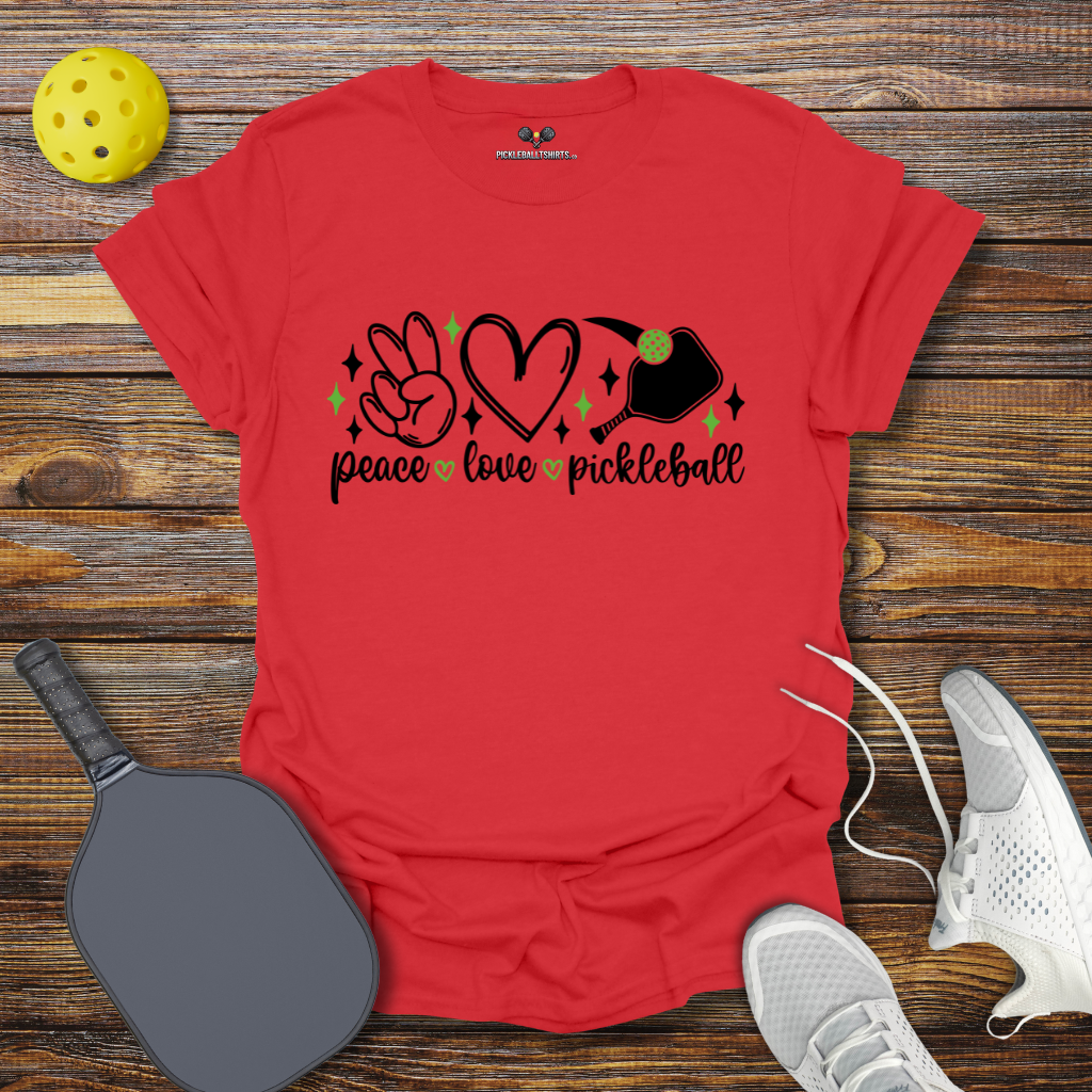 Funny Pickleball Shirt – Peace Love Pickleball T-Shirt