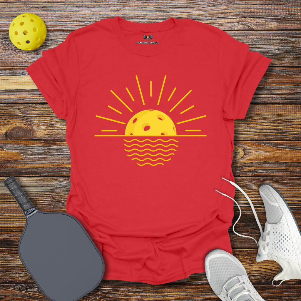 Cute Pickleball Shirt – Sunny Pickleball Sunset T-Shirt