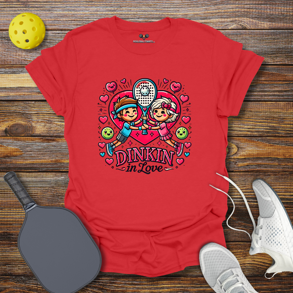 Funny Pickleball Shirt – Dinkin in Love Valentine T-Shirt