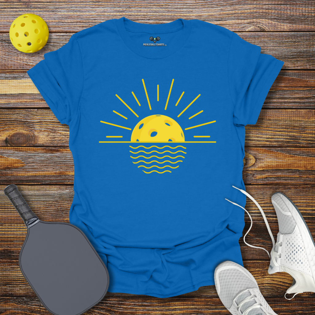 Cute Pickleball Shirt – Sunny Pickleball Sunset T-Shirt