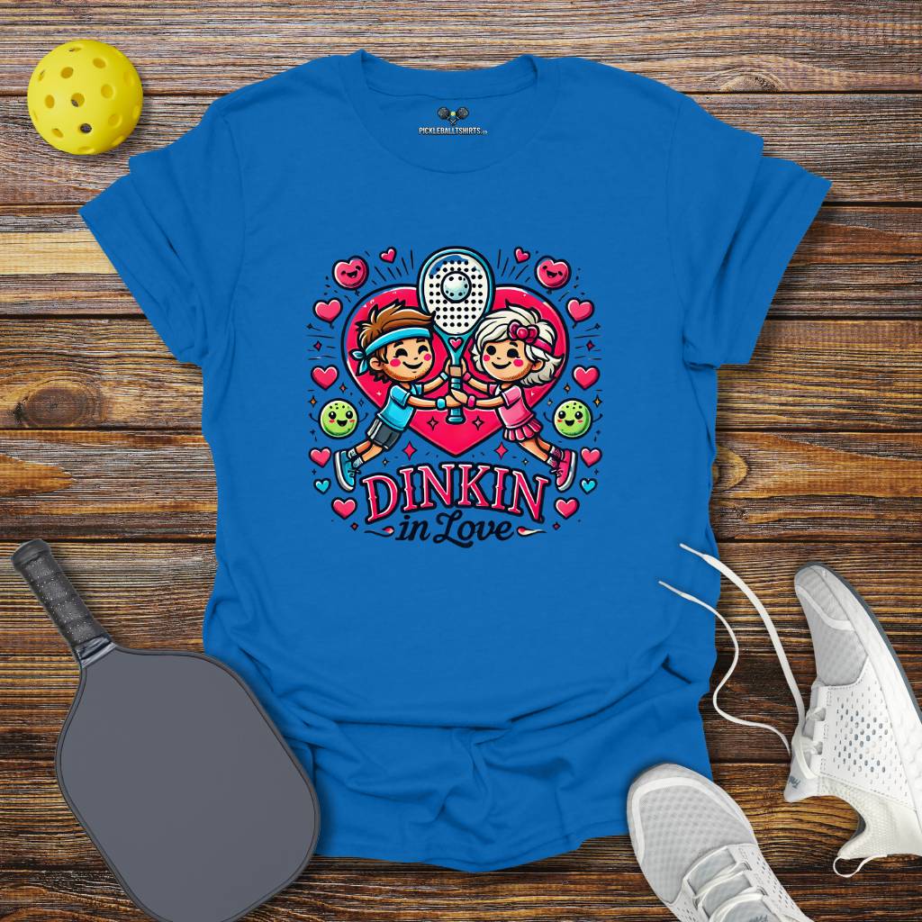 Funny Pickleball Shirt – Dinkin in Love Valentine T-Shirt