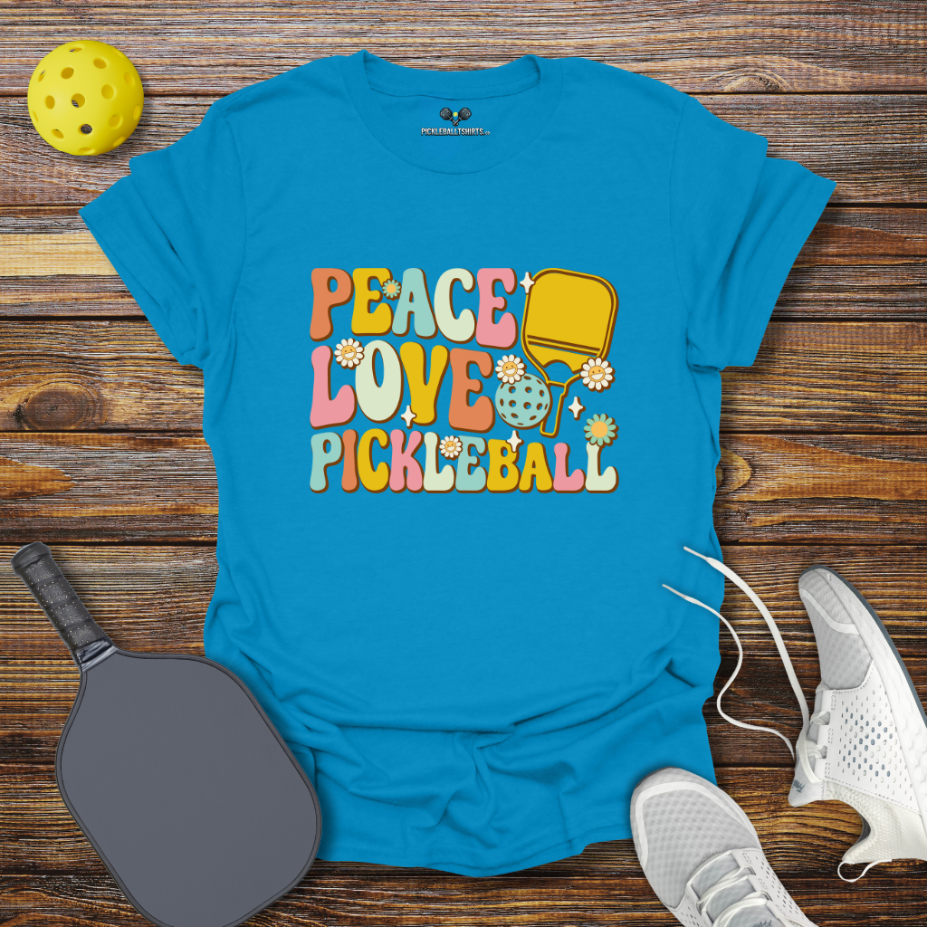 Funny Pickleball Shirt – Peace Love Pickleball T-Shirt
