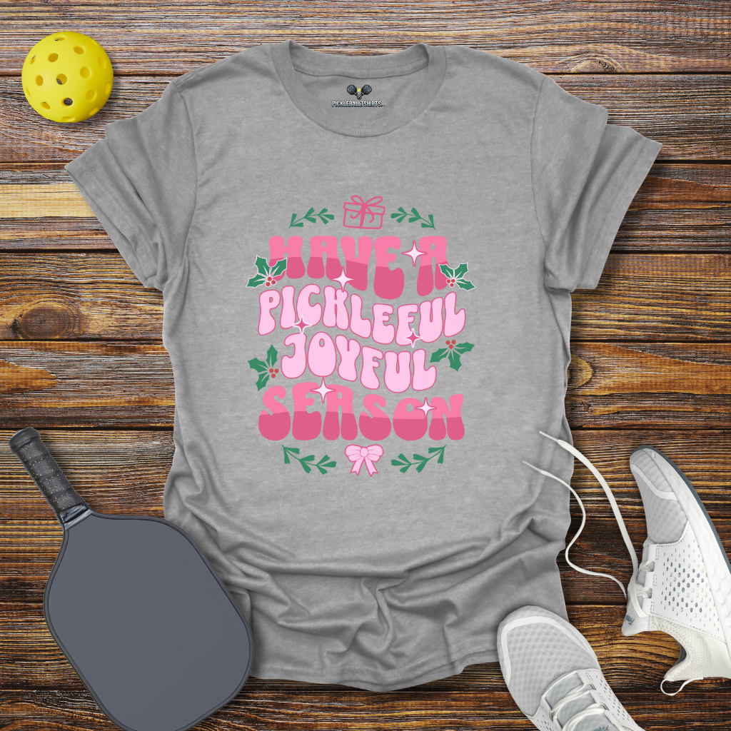 Funny Pickleball Shirt – Have a Pickleful Joyful Season Christmas T-Shirt