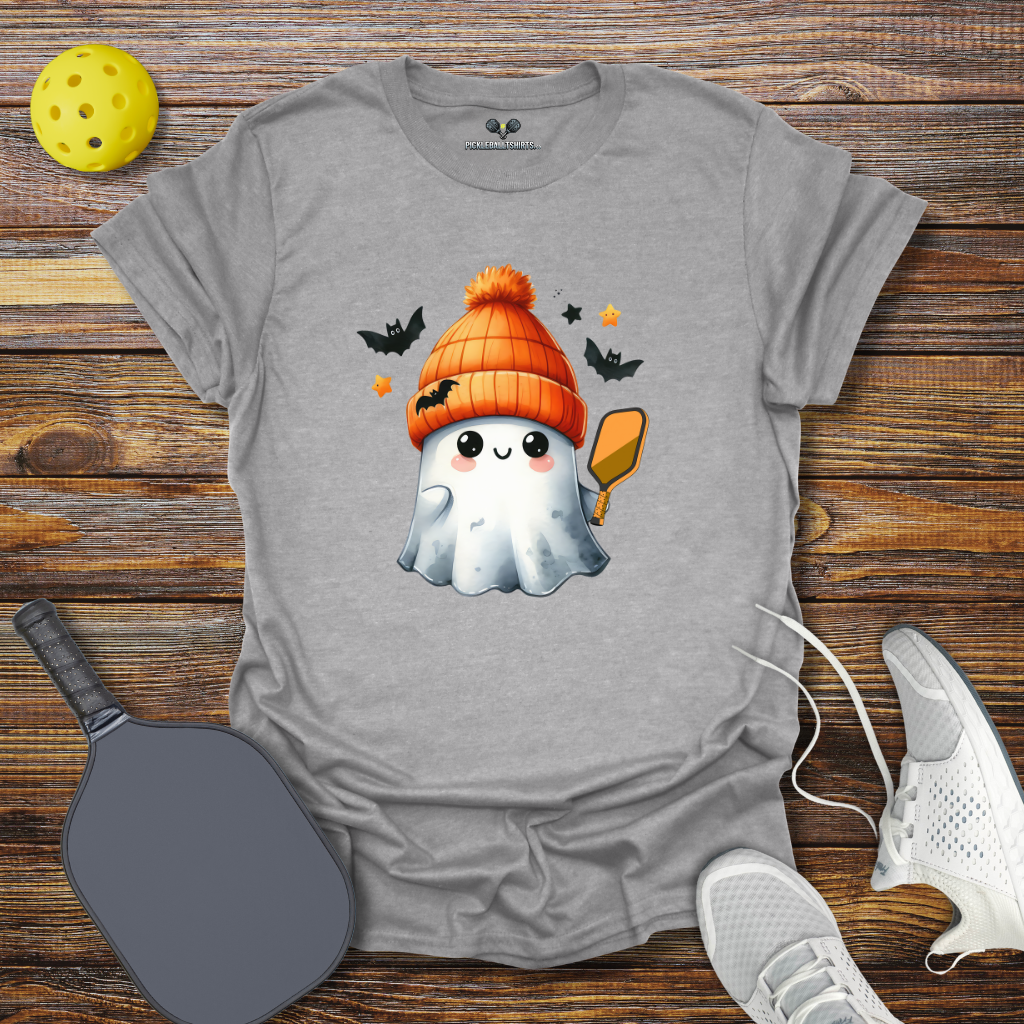 Funny Pickleball Shirt – Halloween Pickleballer Ghost T-Shirt