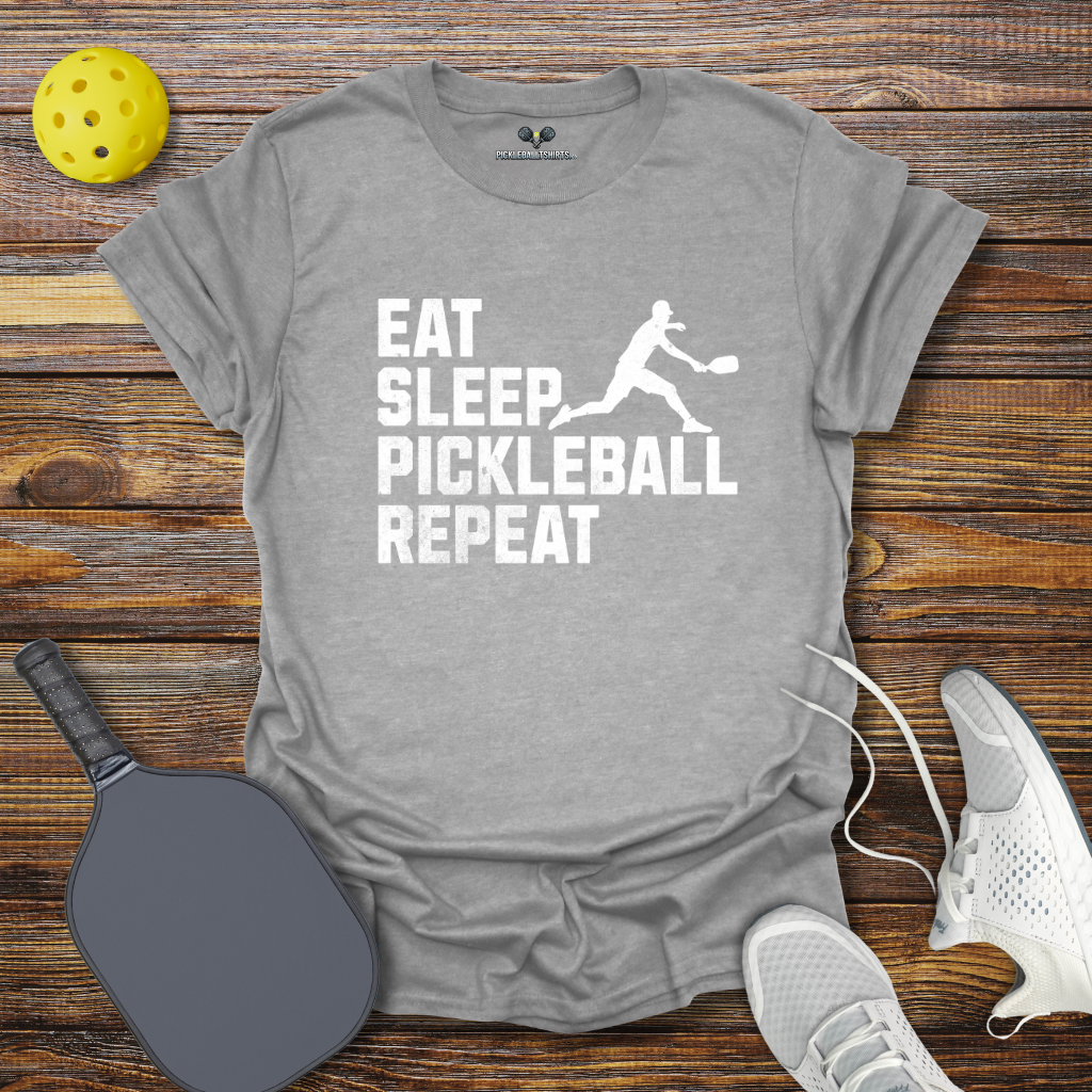 Funny Pickleball Shirt – Eat Sleep Pickleball Repeat T-Shirt