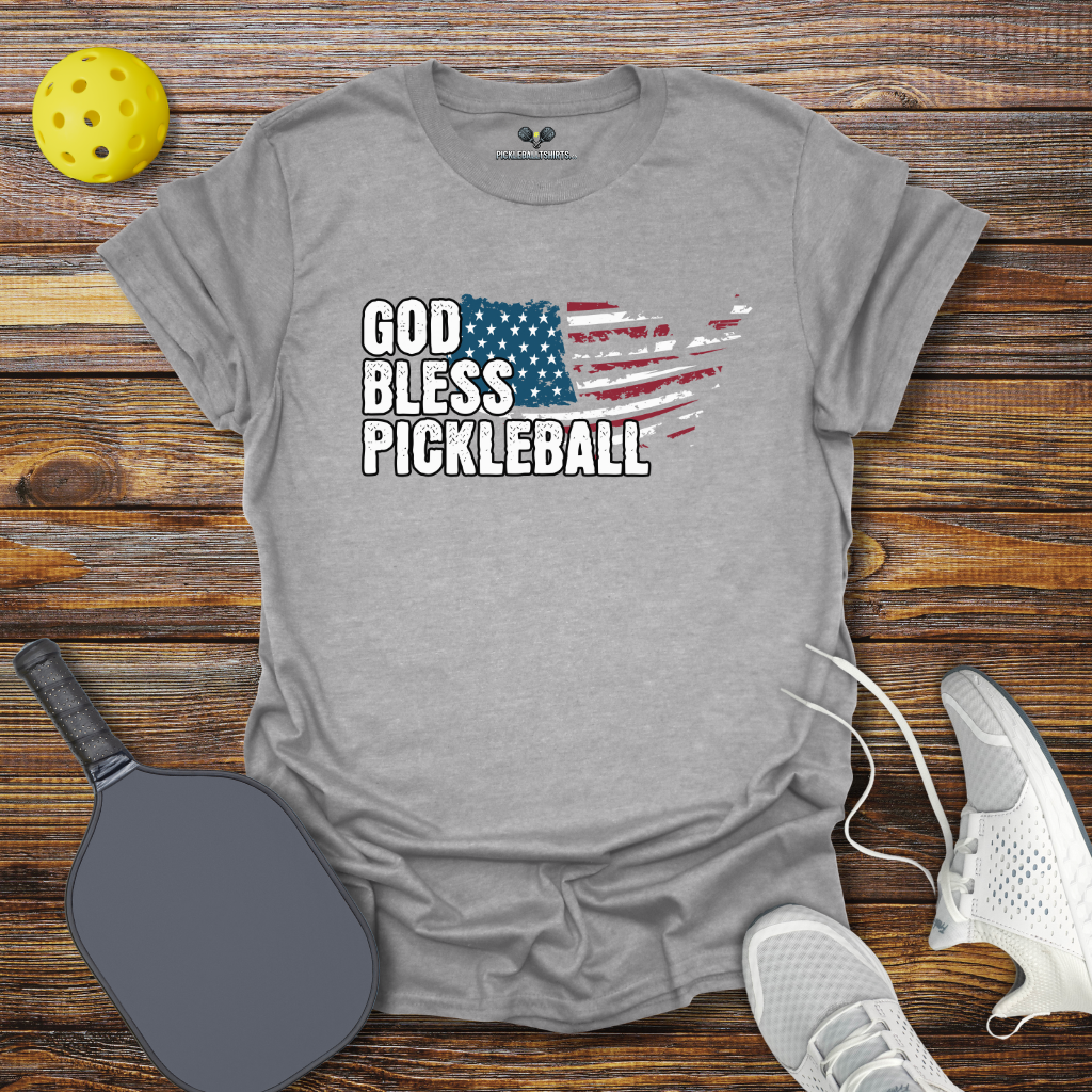 Funny Pickleball Shirt – God Bless Pickleball T-Shirt