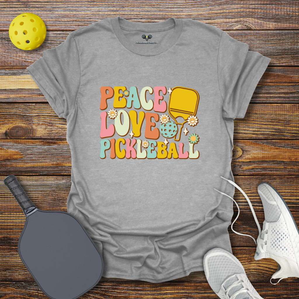 Funny Pickleball Shirt – Peace Love Pickleball T-Shirt