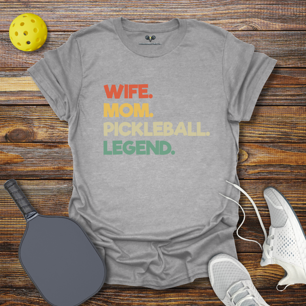 Funny Pickleball Shirt – Wife Mom Pickleball Legend T-Shirt