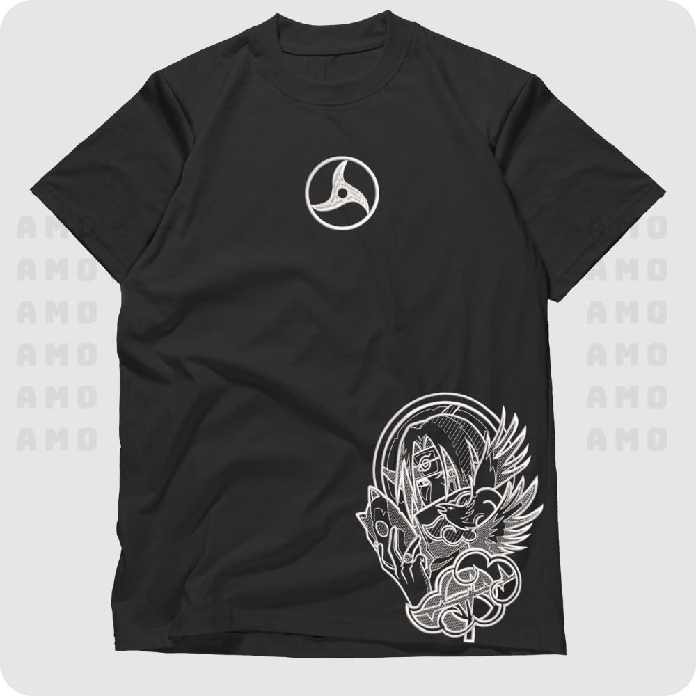 Uchiha Itachi Naruto Embroidered T-shirt