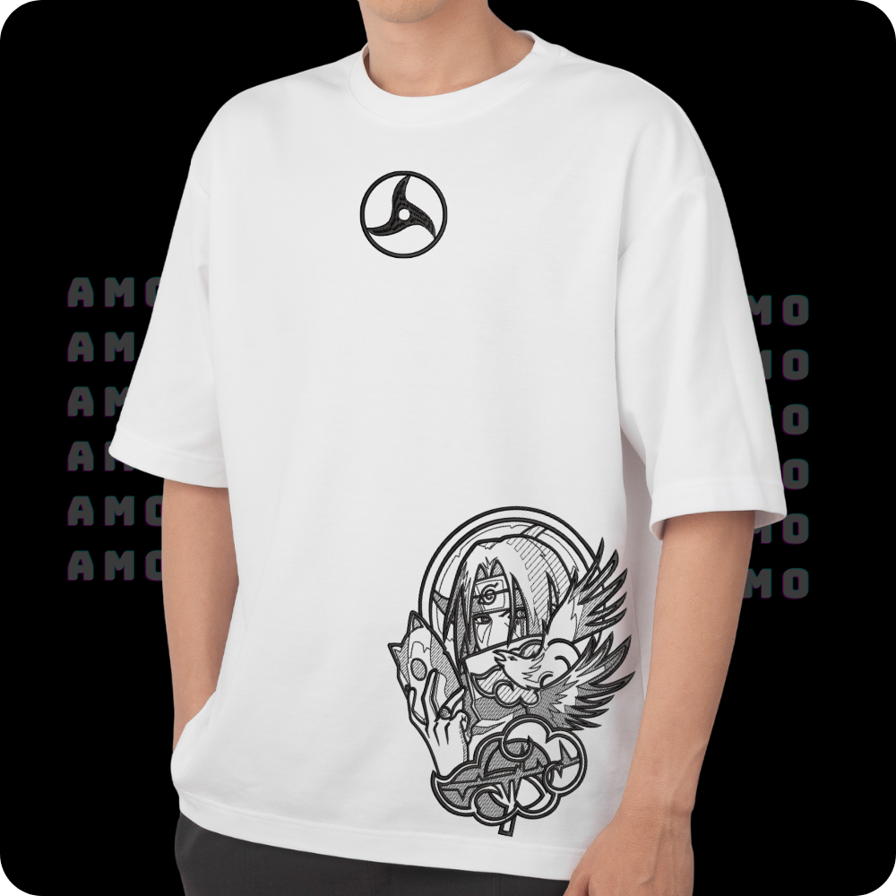 Uchiha Itachi Naruto Embroidered T-shirt