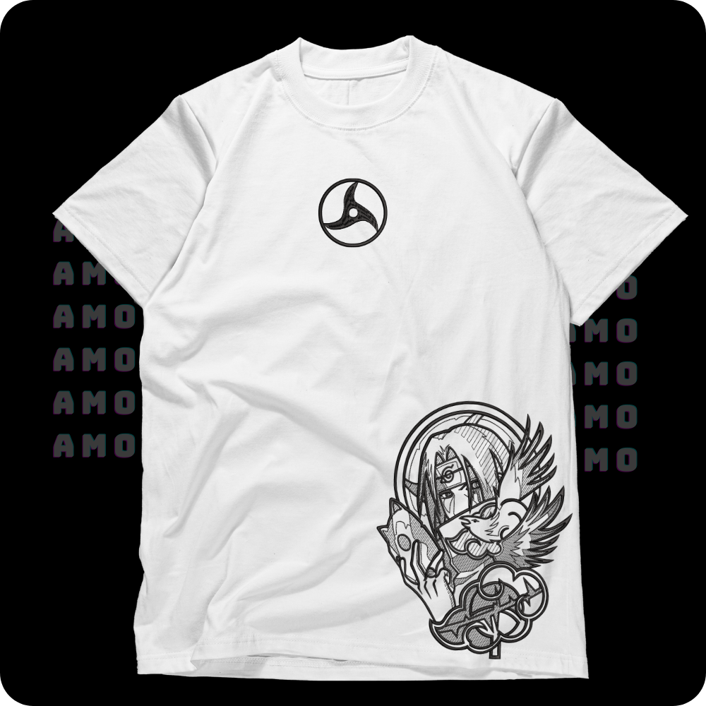 Uchiha Itachi Naruto Embroidered T-shirt