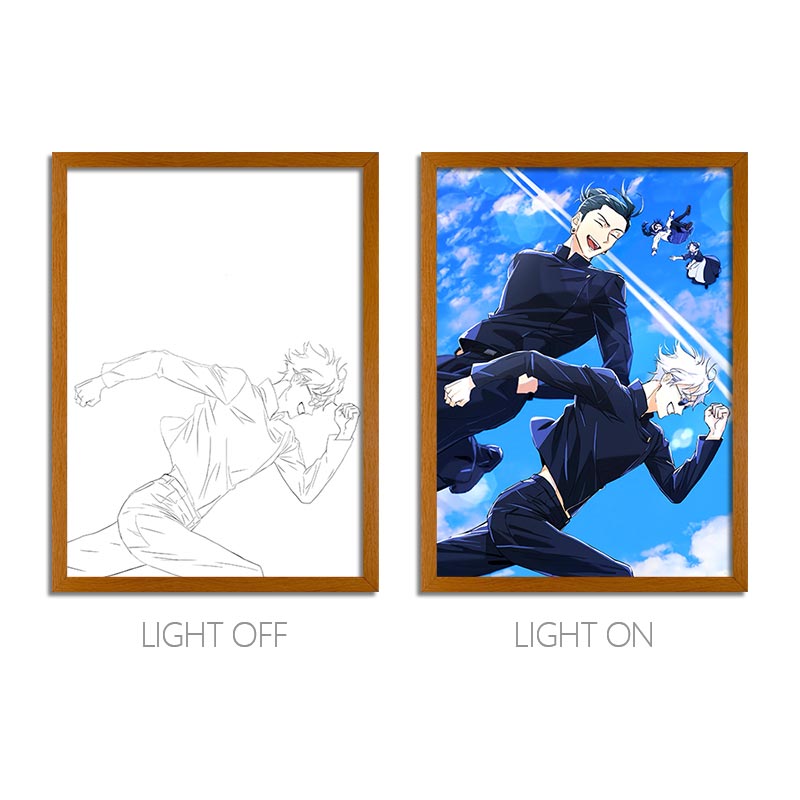 Jujutsu Kaisen Anime Light Box Series – LED Light Painting Frames & Wall Art