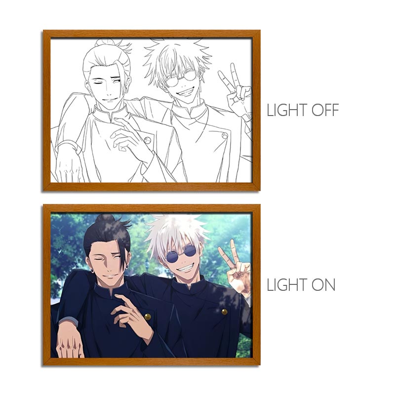 Jujutsu Kaisen Anime Light Box Series – LED Light Painting Frames & Wall Art