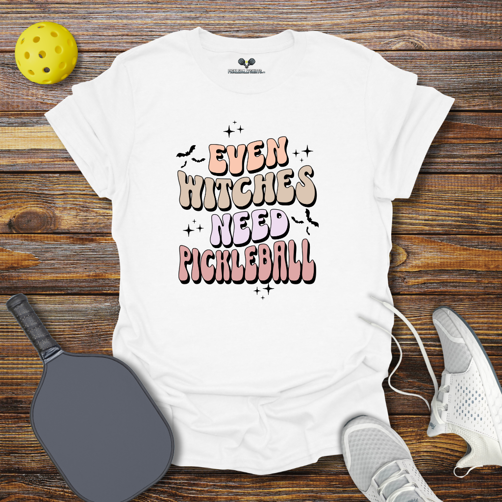 Funny Pickleball Shirt – Even Witches Need Pickleball Halloween T-Shirt