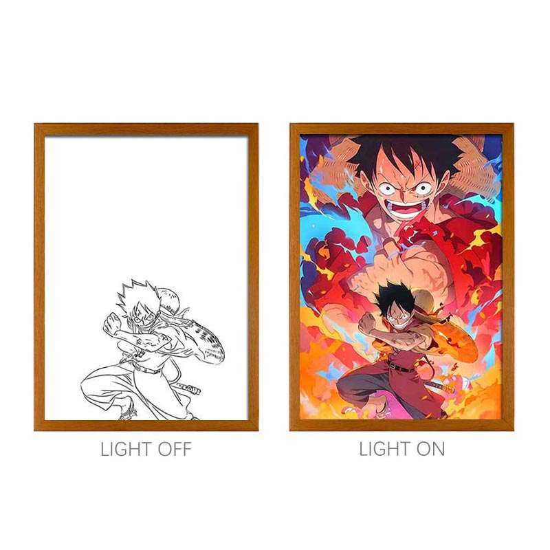 One Piece Anime Light Box Series – LED Light Painting Photo Frames & Wall Art