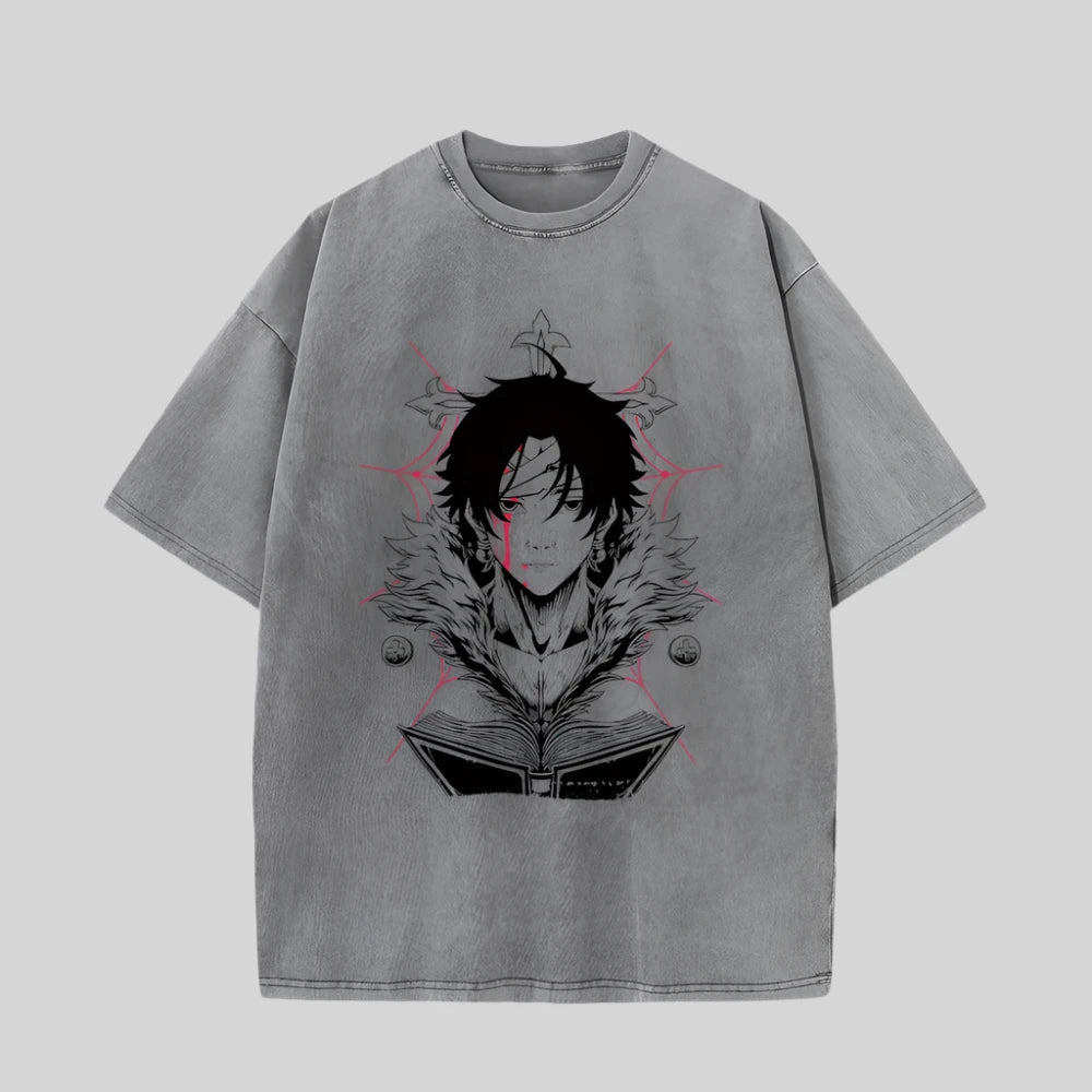 Xhunter Chrollo T-Shirt - Anime Washed Vintage