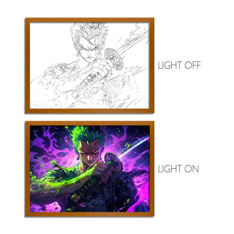 One Piece Anime Light Box Series – LED Light Painting Photo Frames & Wall Art