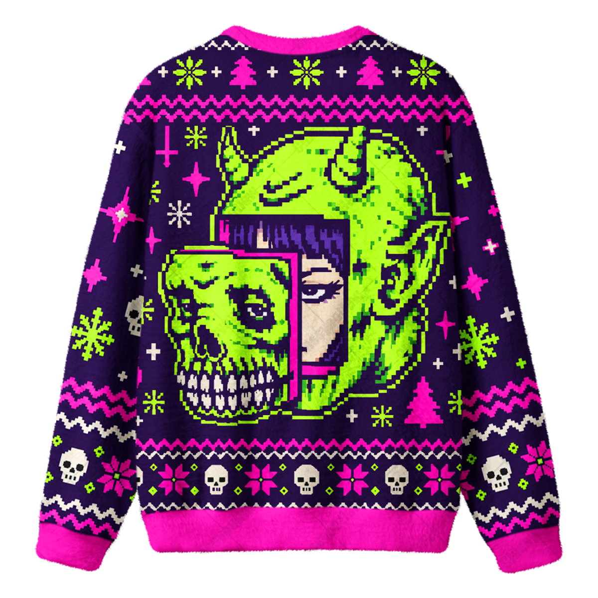 PIXEL DEVIL UGLY CHRISTMAS SWEATSHIRT — image 2