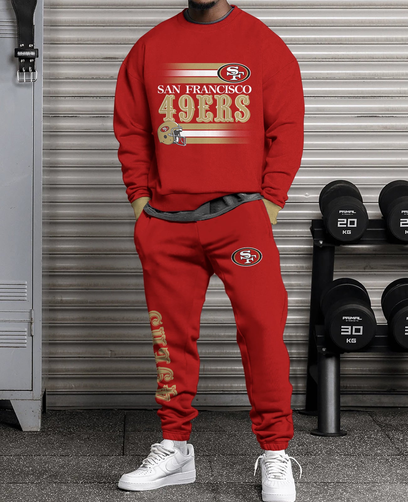 San Francisco 49ers   3D sweatsuit and sweatpants 2 piece outfits