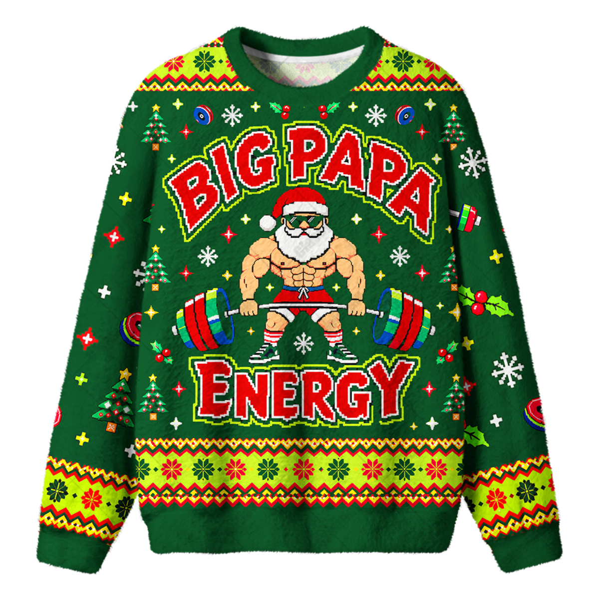 PAPA SANTA GAINS UGLY CHRISTMAS SWEATSHIRT — image 1