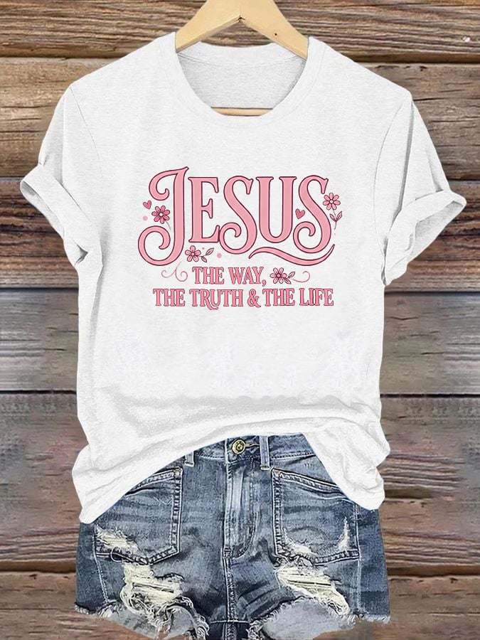 Women's JESUS THE WAY Printed T-Shirt