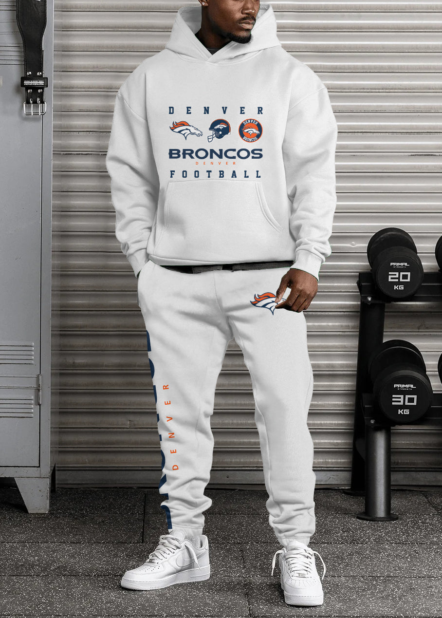 Denver Broncos 3D Printed Pullover Hoodie And Sweatpant 2pcs Tracksuits