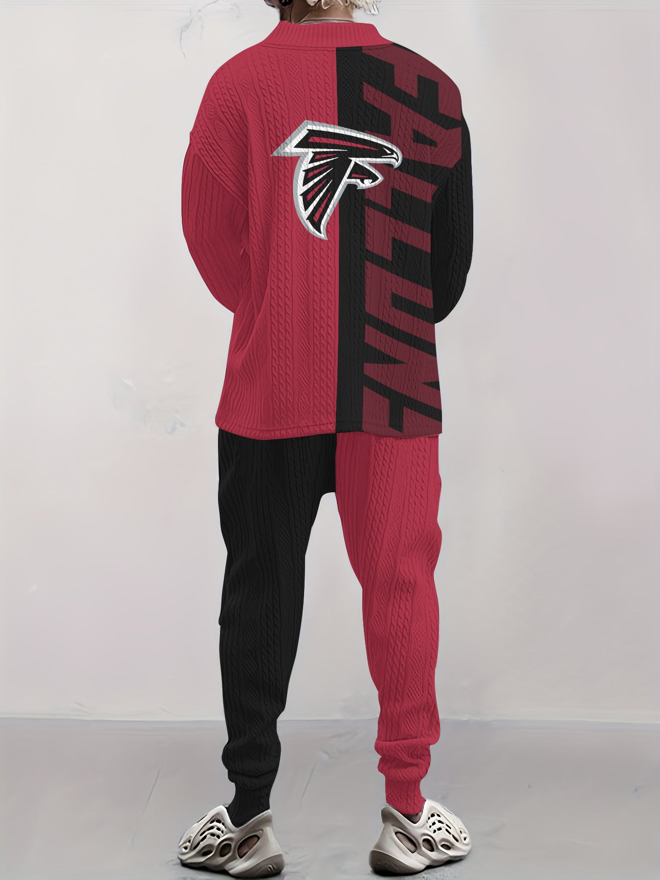 Atlanta Falcons  Classic All-Season Long Sleeve V-Neck Pullover Sweater