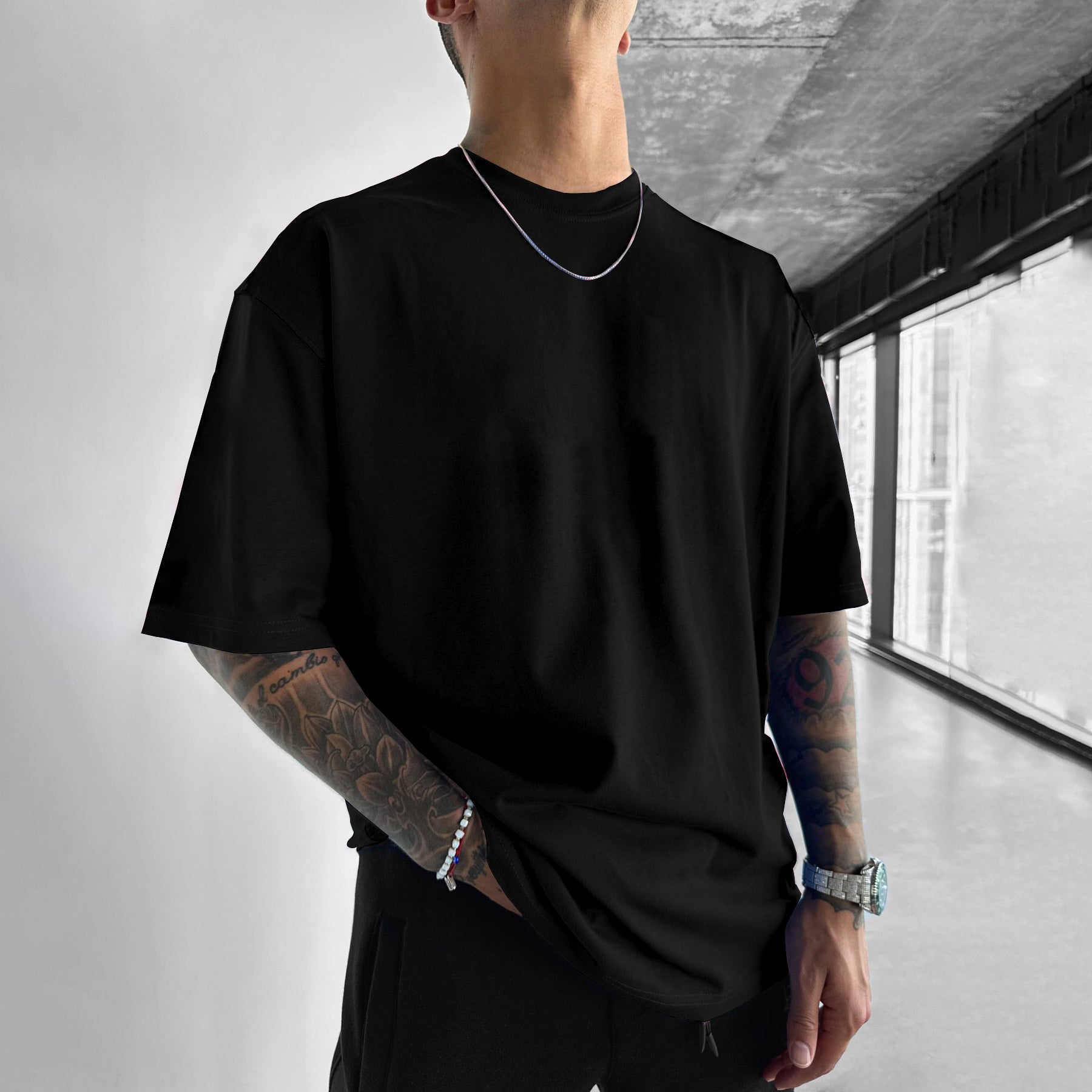 Oversized Anime Graphic Design Printed T-Shirt