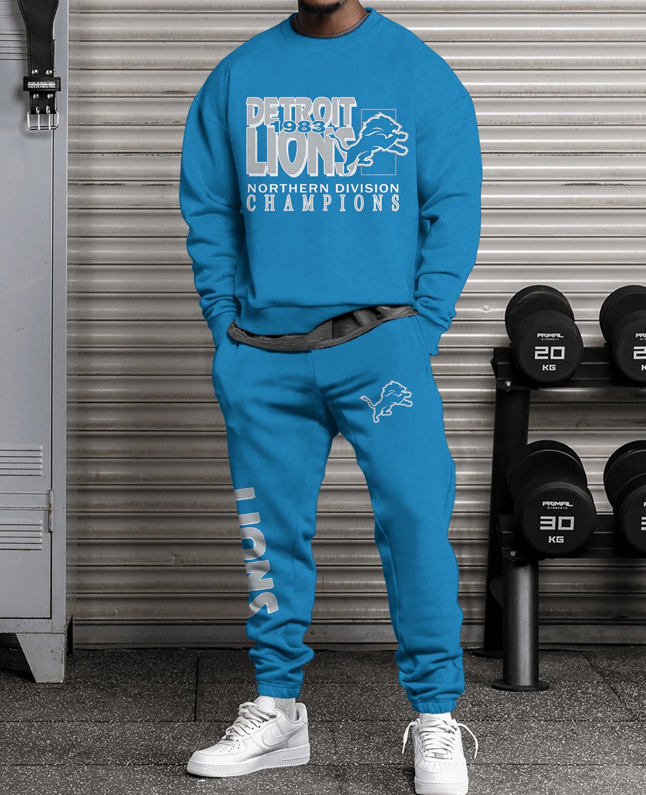 Detroit Lions  3D sweatsuit and sweatpants 2 piece outfits