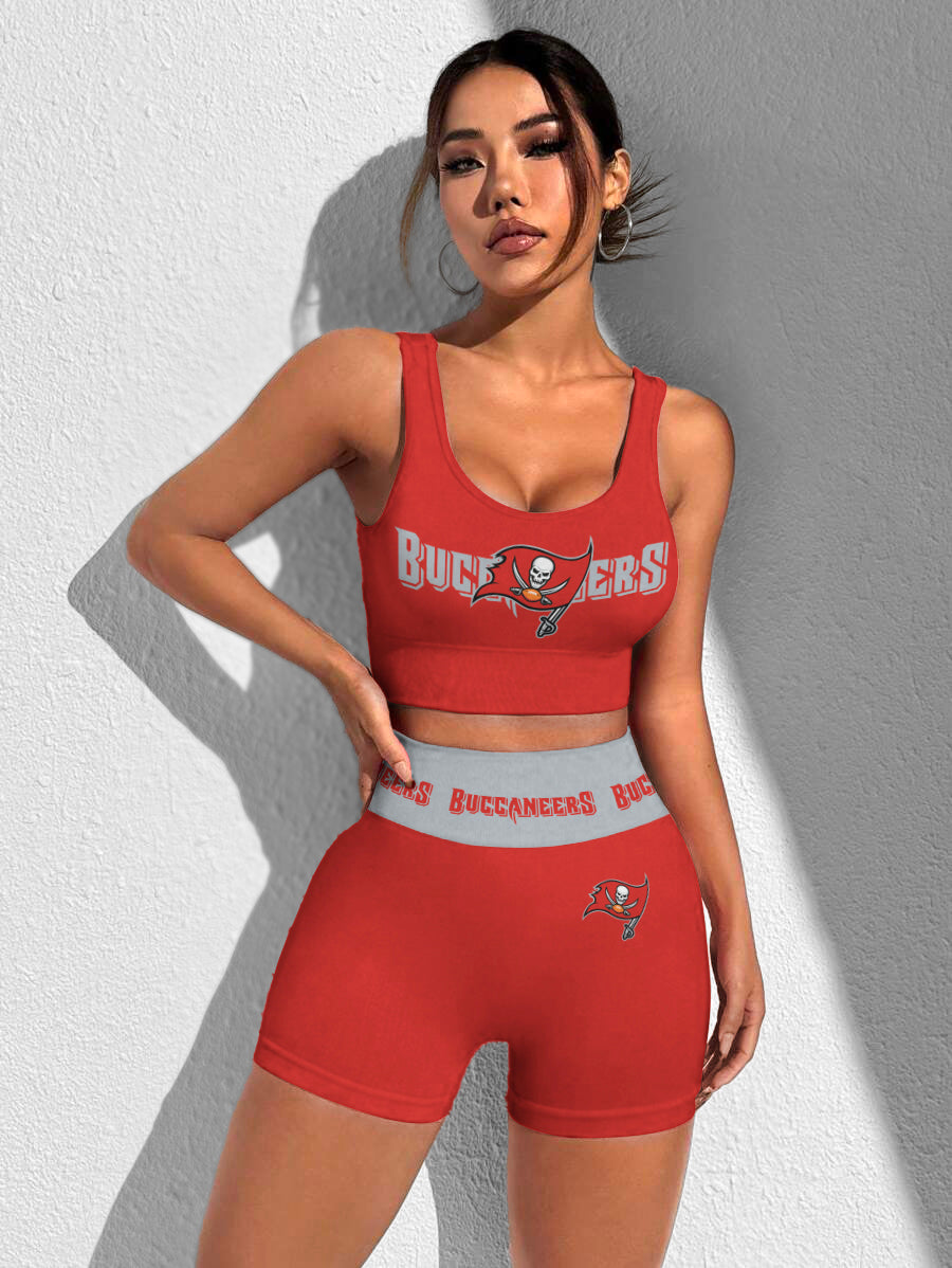 Tampa Bay Buccaneers Sports Bra & Shorts Gym Set
