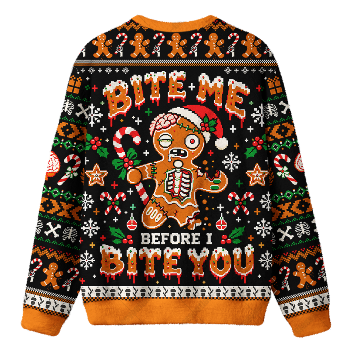 BITE ME UGLY CHRISTMAS SWEATSHIRT — image 2