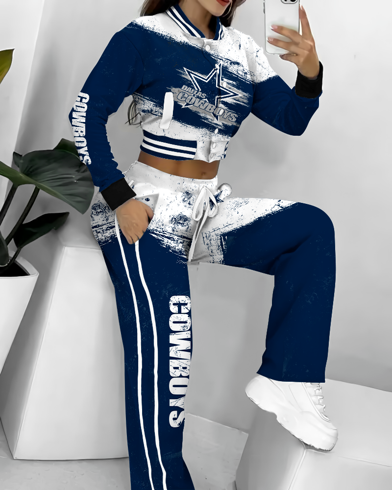 Dallas Cowboys 3D Printed Varsity Jacket Set